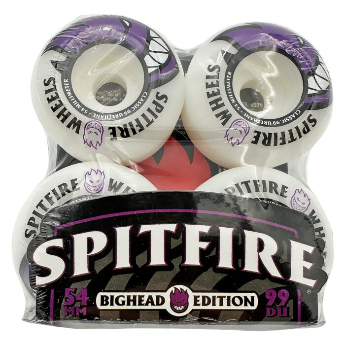 Spitfire 54mm bighead white purple 99a - Proper Rideshop