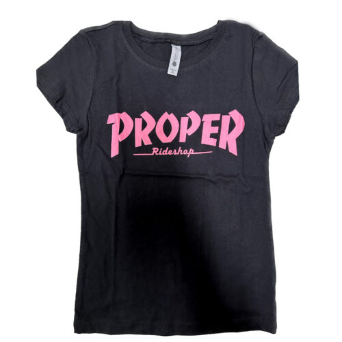 Girl shirt Black pink proper logo