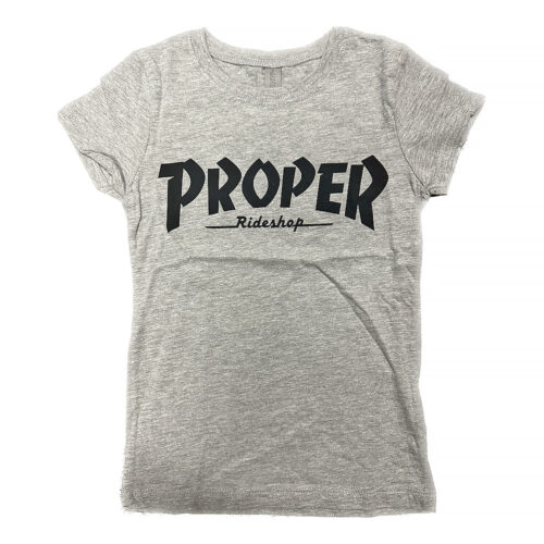 Grey girl Proper shirt size youth small with black thrasher logo